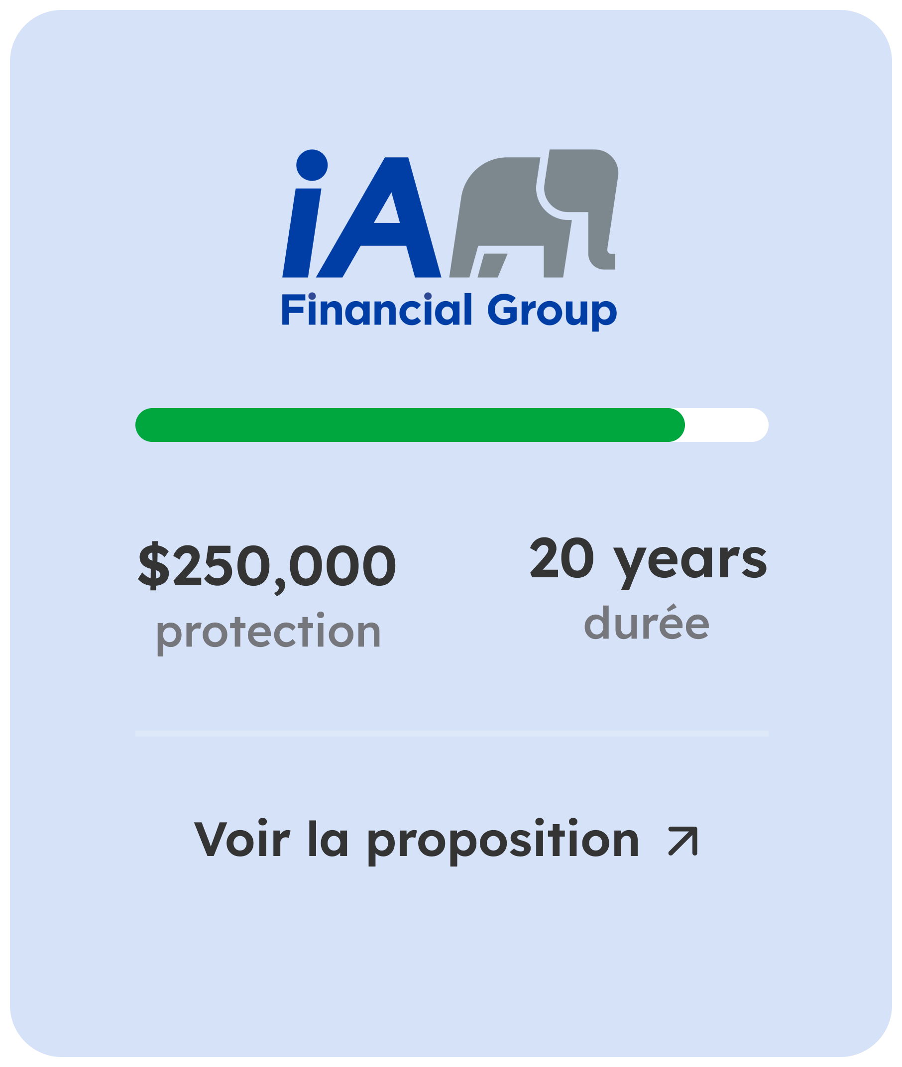 IA Financial Group quote card